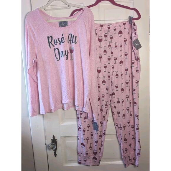 Pj Couture Other - PJ Couture Women's Sleep Set Rose Au Day Wine Pink Size 2X(889)